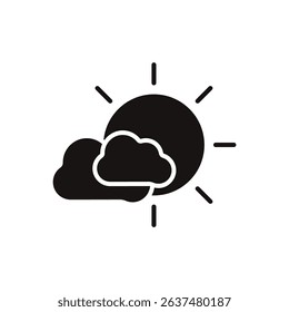 sun icons isolated on White Background. Flat style design