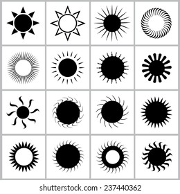 sun icons set