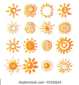 sun icons set