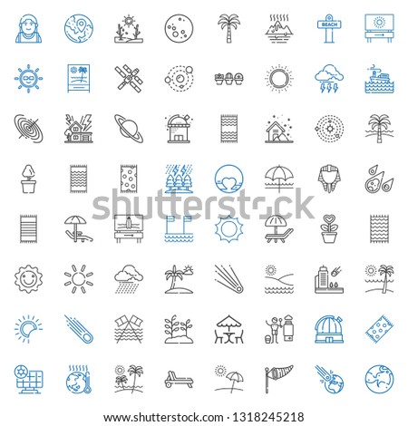 Sun Icons Set Collection Sun Mars Stock Vector Royalty Free