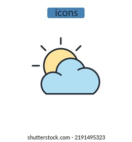 Sun icons set . Sun pack symbol vector elements for infographic web