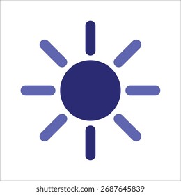 sun icons. simple colored vector