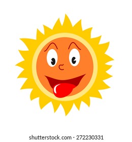 Sun icons. the sun smiles. vector