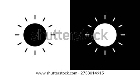 Sun icons symbol for web and mobile filled vector isolated