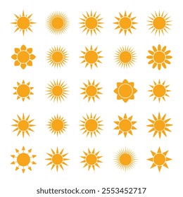 Sun icons Variety vector template.
