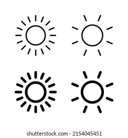 Vector de iconos de Sun. Signo de brillo y símbolo