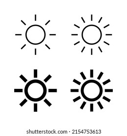 Vector de iconos de Sun. Signo de brillo y símbolo