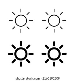 Sun icons vector. Brightness sign and symbol