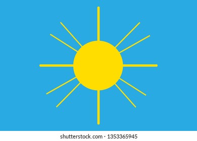 Sun icons. Vector design elements set.