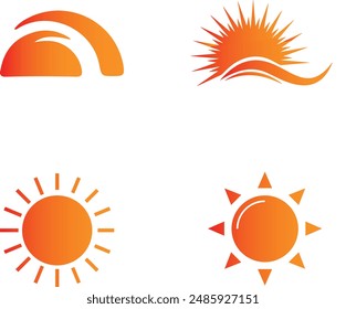 Iconos Sun en formato Vector. totalmente editable