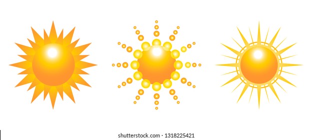 Sun icons, vector graphic