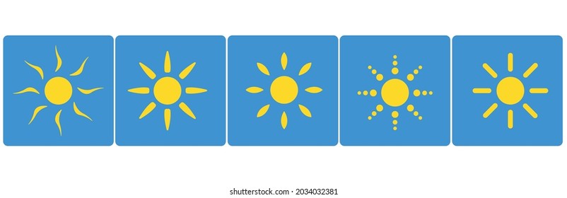 sun icons vector icon.vector design eps 10.