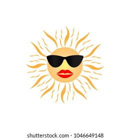 Sun icons. Vector illustration