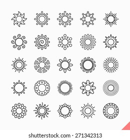 Sun icons vector illustration