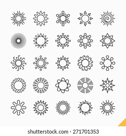Sun icons vector illustration