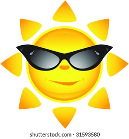 Sun icons. Vector illustration