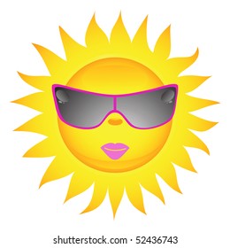 Sun icons. Vector illustration