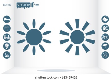 Sun icons vector illustration