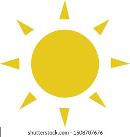 Sun icons Vector illustration, Sun icon simple flat illustration