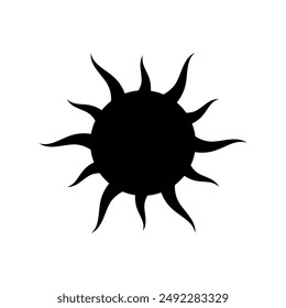 Sun icons vector isolated on white background.