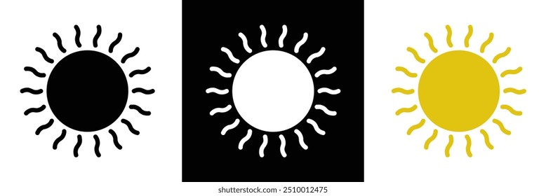 Sun icons vector isolated on white background. Shine sun ray set. Sunshine vector sign. Sunset icon collection. Abstract art. vector illustration in eps 10.