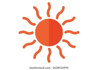 Sun icons vector isolated on white background. Shine sun curved ray set. Sunshine vector sign. Sunset icon collection. Eps 10