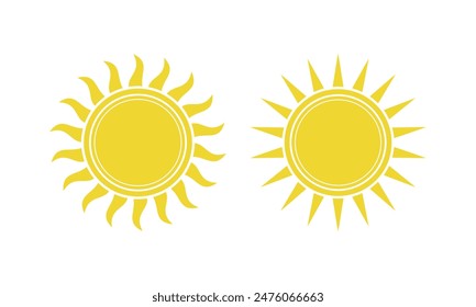 Sun icons vector. Sunshine, Sunset vector