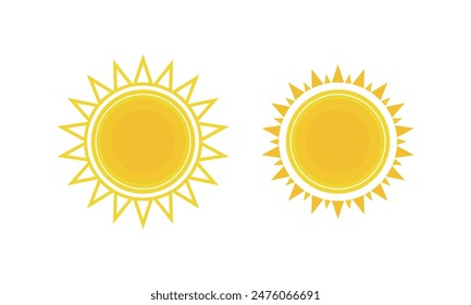 Sun icons vector. Sunshine, Sunset vector