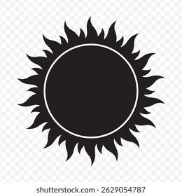 Símbolo del Vector de los iconos del sol en fondo transparente. EPS 10.