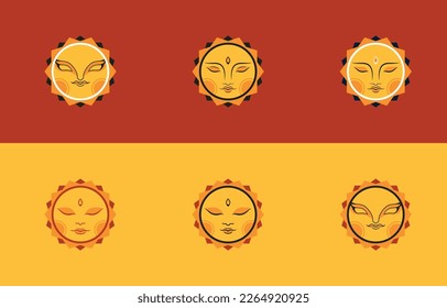 Sun iconset. Icon, solarflare, ray, flat icon, logo design illustration idea