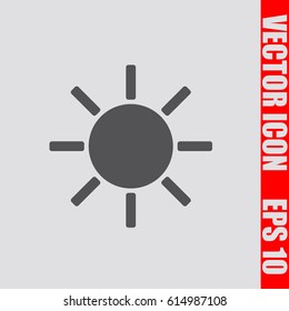 Sun icon,sign,symbol,logo isolated in flat style.Vector illustration.
