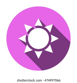   Sun  icon,vector. Flat design.