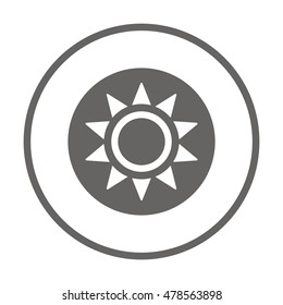   Sun  icon,vector.  Flat design.