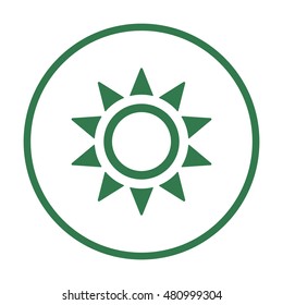   Sun  icon,vector.  Flat design.