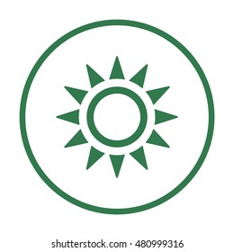   Sun  icon,vector.  Flat design.