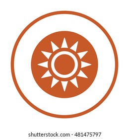   Sun  icon,vector.  Flat design.