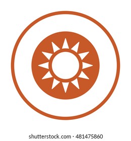   Sun  icon,vector.  Flat design.
