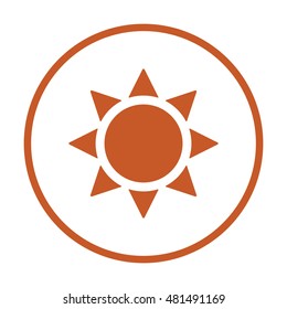   Sun  icon,vector.  Flat design.