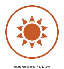   Sun  icon,vector.  Flat design.