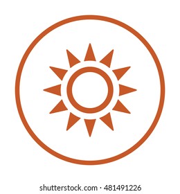   Sun  icon,vector.  Flat design.