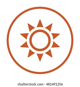   Sun  icon,vector.  Flat design.