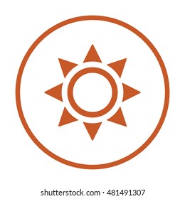   Sun  icon,vector.  Flat design.