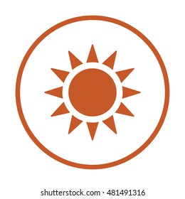   Sun  icon,vector.  Flat design.