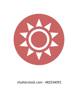   Sun  icon,vector.  Flat design.