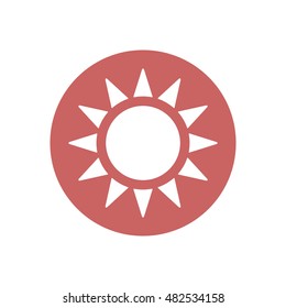   Sun  icon,vector.  Flat design.