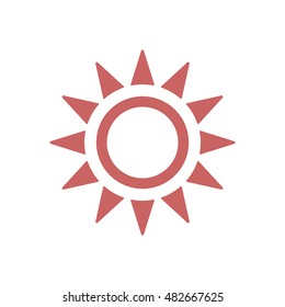   Sun  icon,vector.  Flat design.