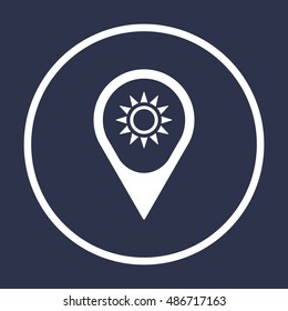   Sun  icon,vector.  Flat design.