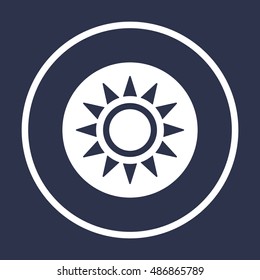   Sun  icon,vector.  Flat design.