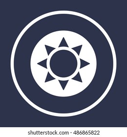   Sun  icon,vector.  Flat design.