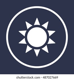   Sun  icon,vector.  Flat design.